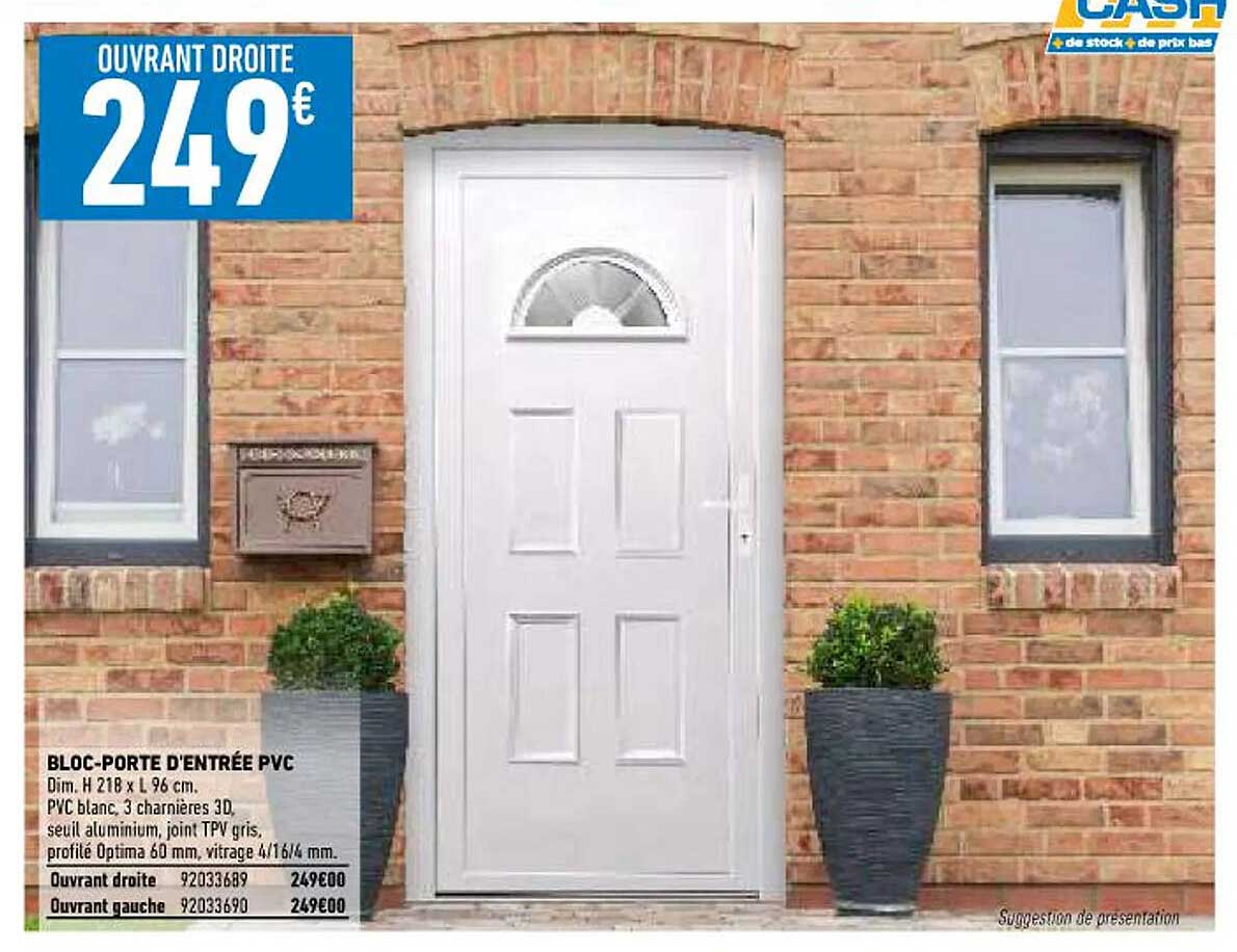 bloc-porte d'entrée pvc