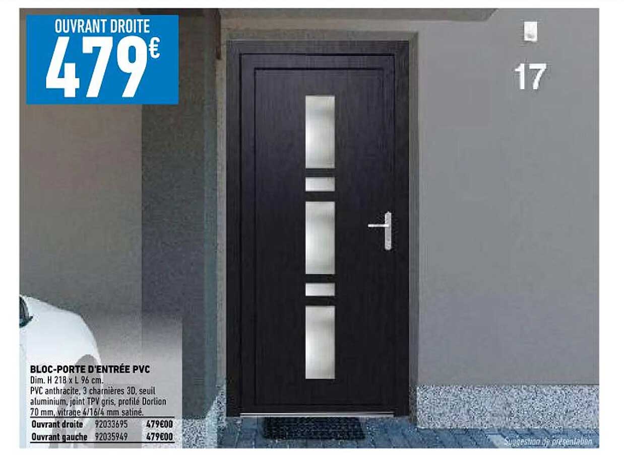 bloc-porte d'entrée pvc