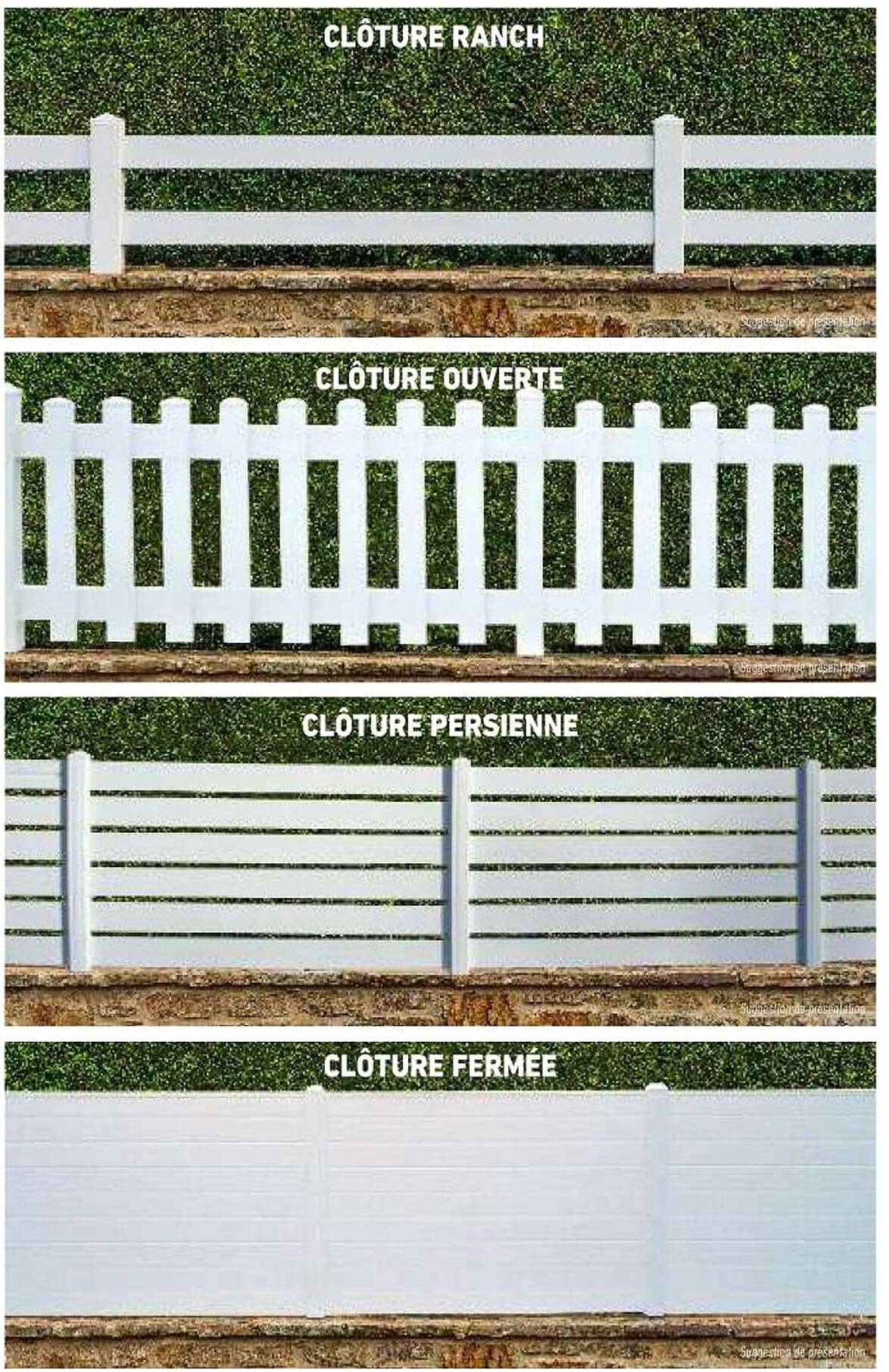 clôture ranch, clôture ouverte, clôture persienne, clôture fermée