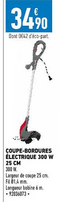 coup-bordures électrique 300w 25 cm