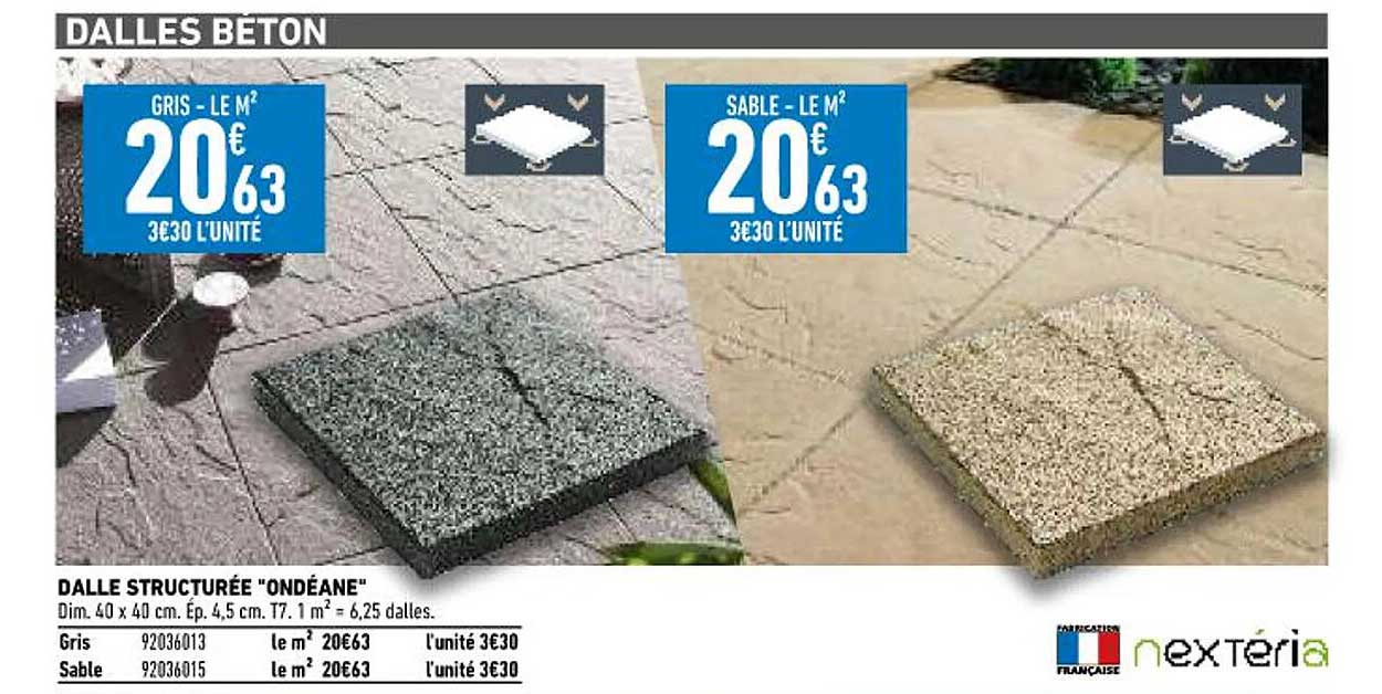 dalle structurée "ondéane"