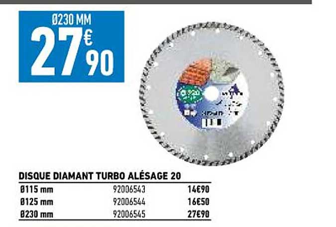 disque diamant turbo alésage 20