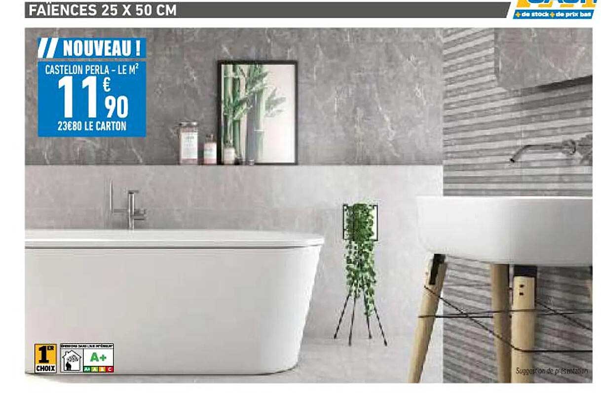 faïences 25 x 50 cm