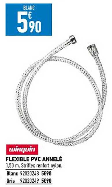 flexible pvc annelé wirquin