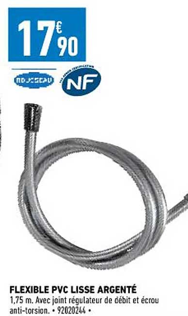 flexible pvc lisse argenté