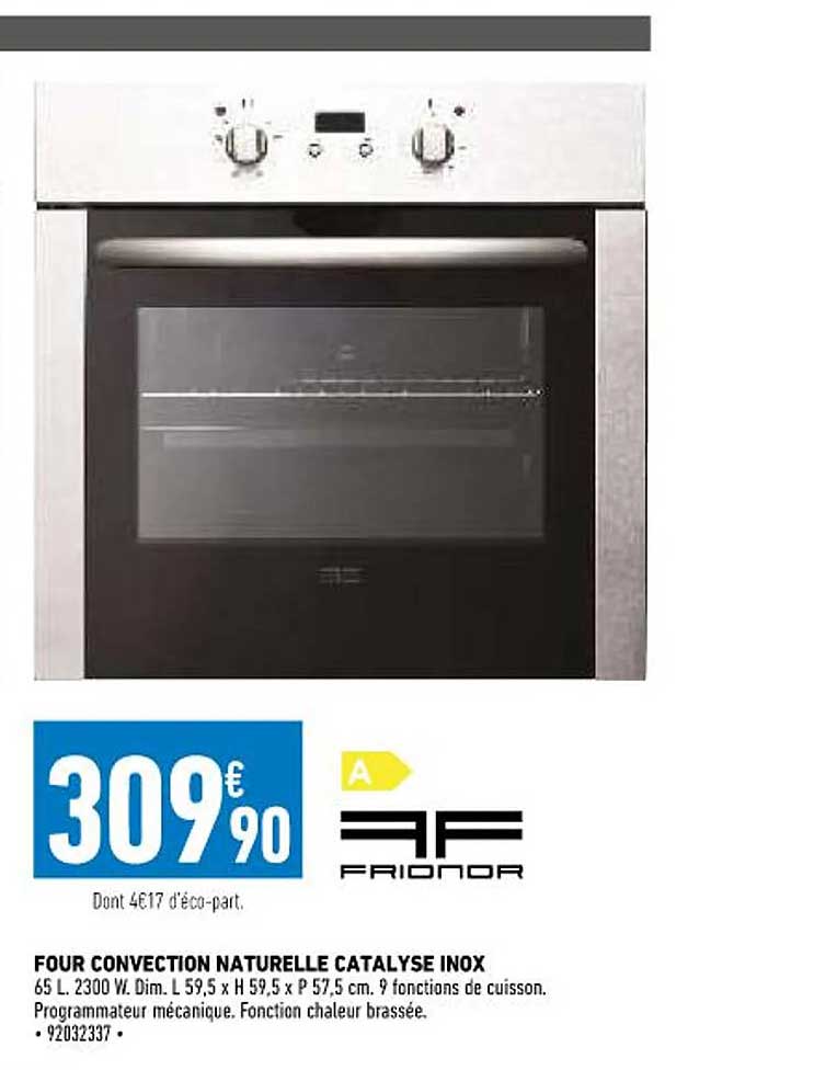 four convection naturelle catalyse inox frionor