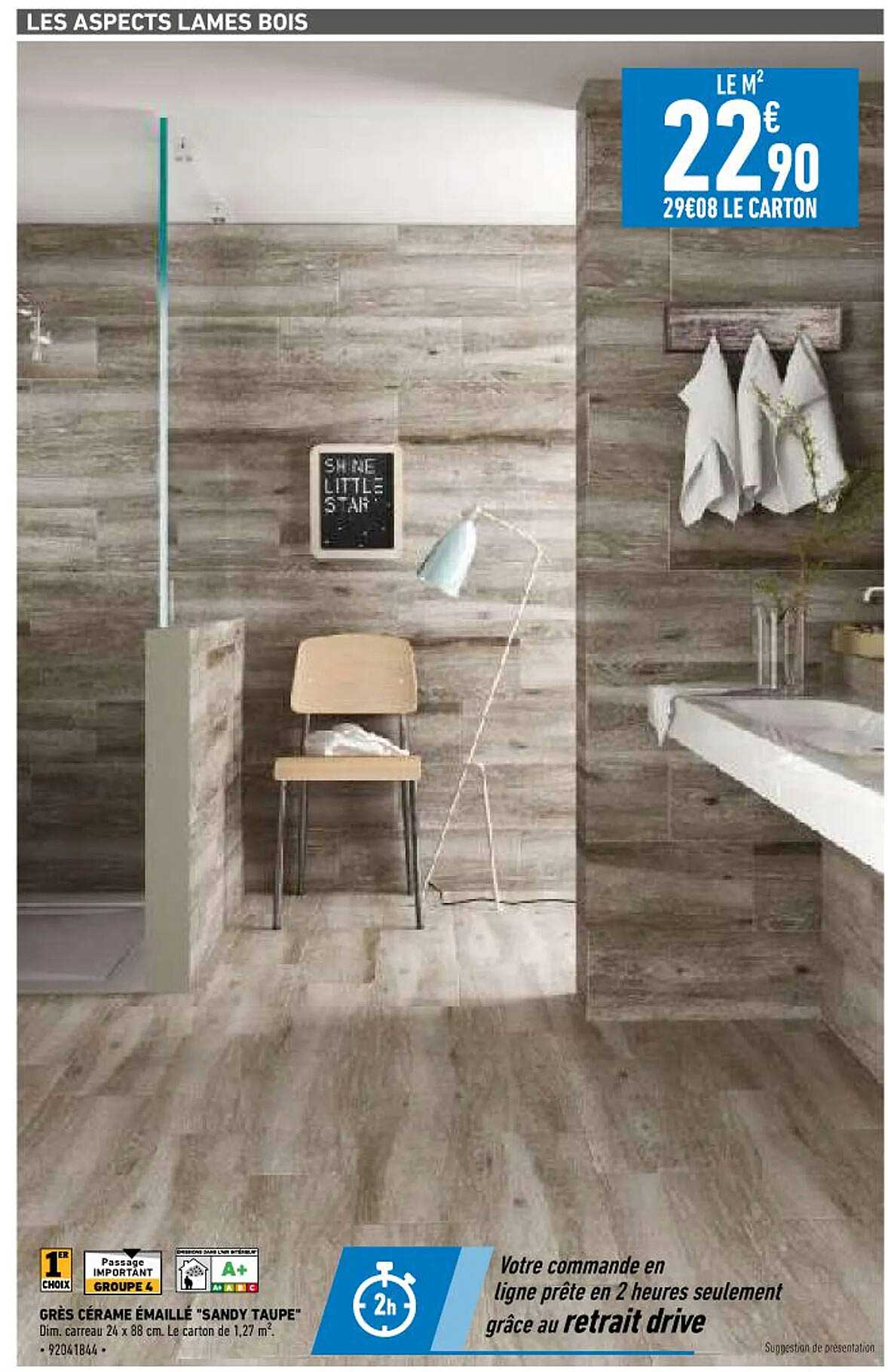 grès cérame émaillé "sandy taupe"