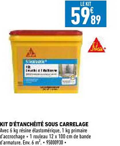 kit d'étanchéité sous carrelage sika