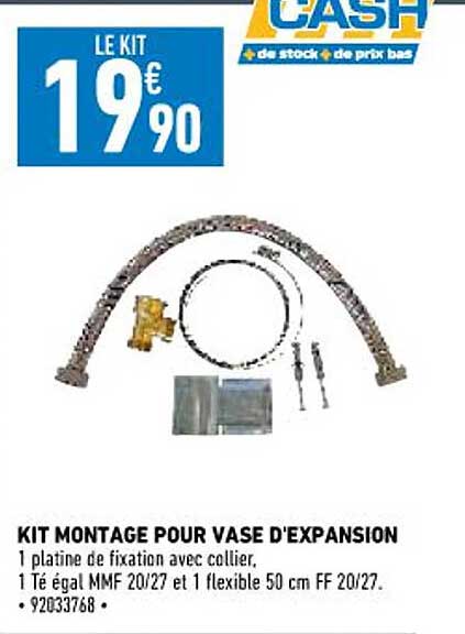kit montage pour vase d'expansion