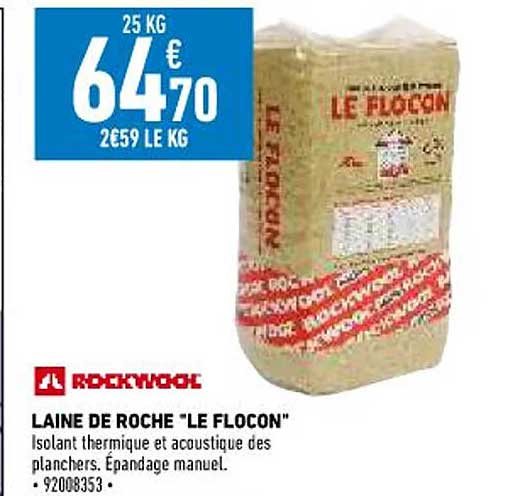 Laine De Roche "le Flocon" Rockwool