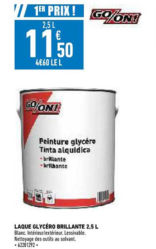 laque glycéro brillante 2,5l go-on!