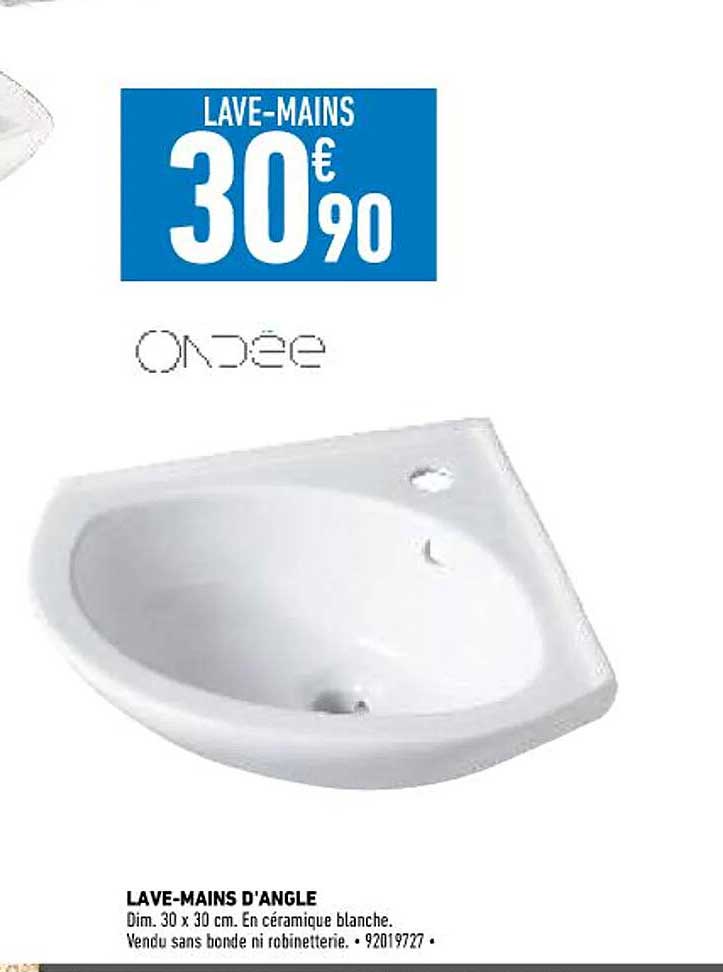 lave-mains d'angle