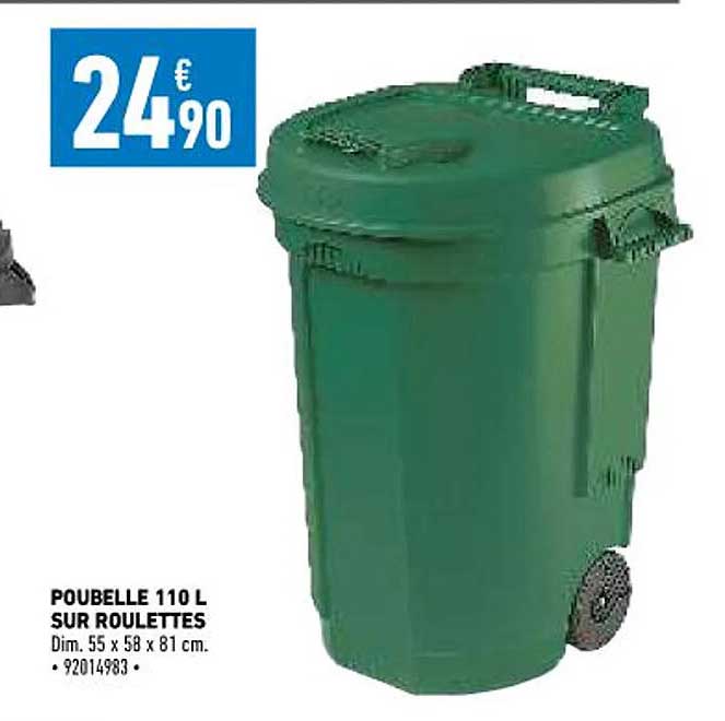 poubelle 110l sur roulettes