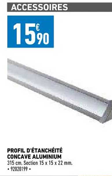 profil d'étanchéité concave aluminium