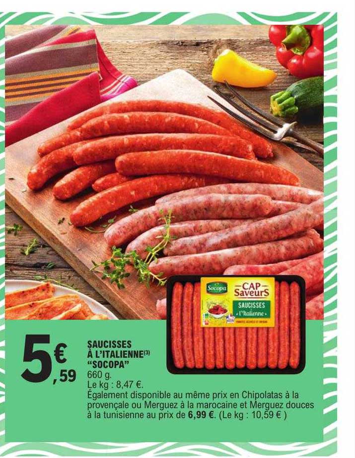 saucisses à l'italienne "socopa"