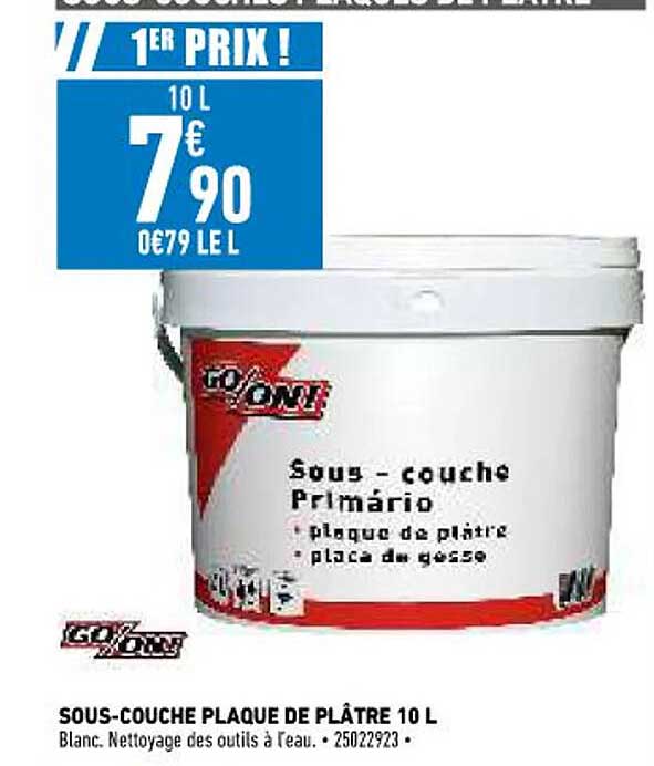 sous-couche plaque de plâtre 10l go-on!
