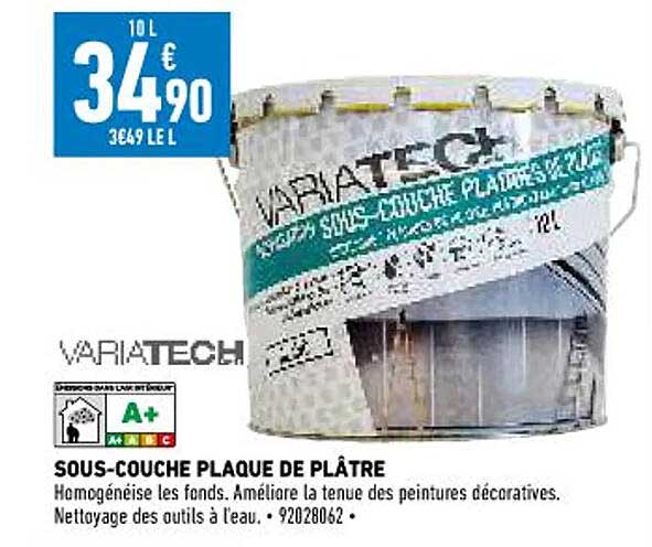 sous-couche plaque de plâtre variatech