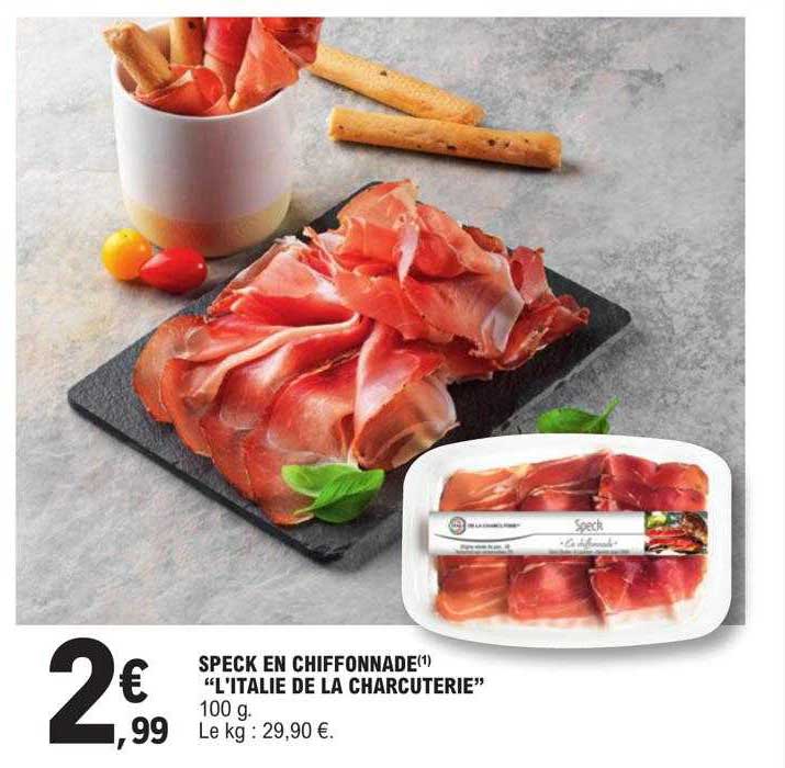 speck en chiffonnade "l'italie de la charcuterie"