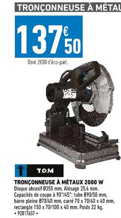 tronçonneuse à métaux 2000 w