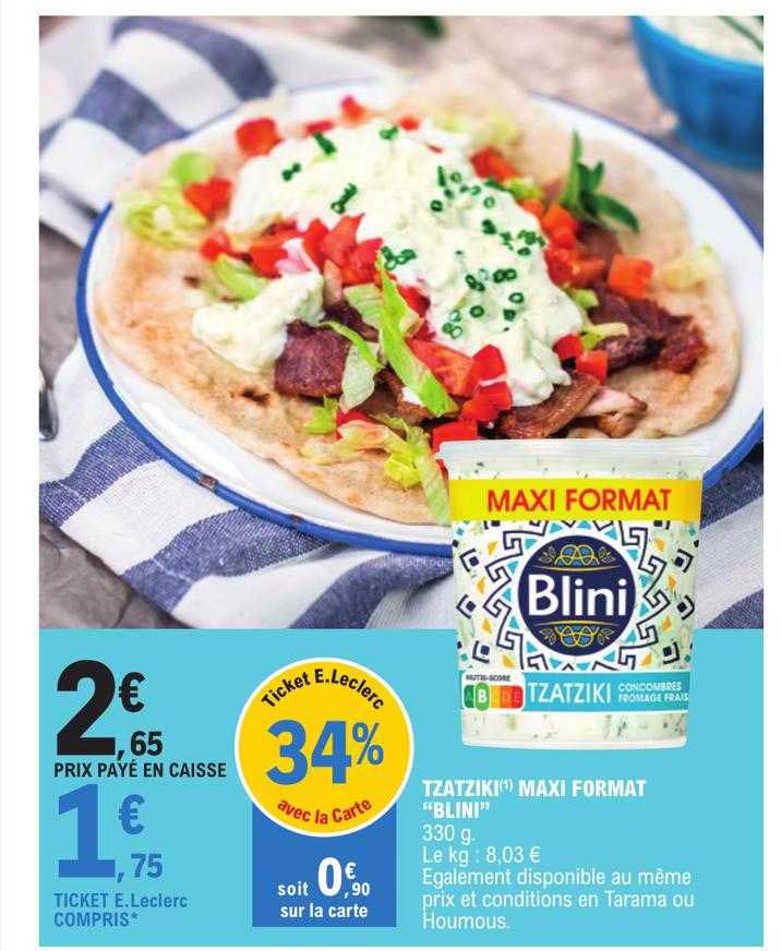 tzatziki maxi format "blini"