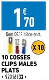 10 cosses clips males plats