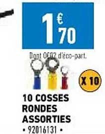 10 cosses rondes assorties