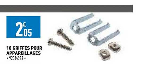 10 griffes pour appareillages