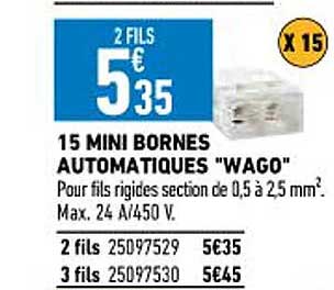 15 mini bornes automatiques "wago"