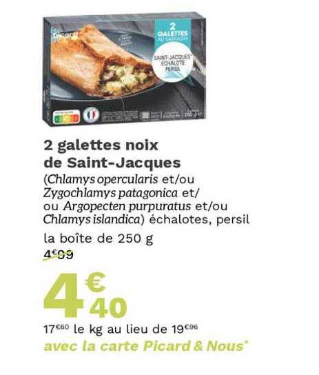 2 galettes noix de saint-jacques