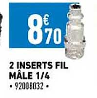 2 inserts fil mâle 1-4
