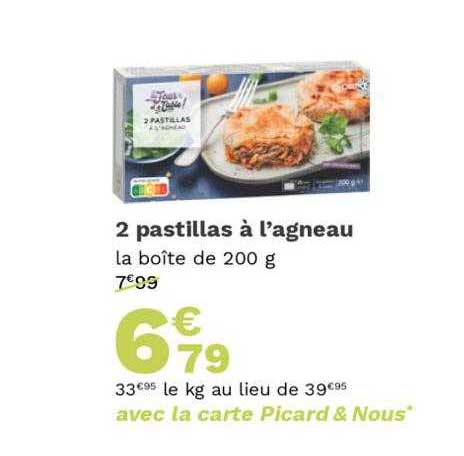 2 pastillas à l'agneau