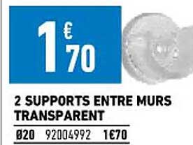 2 supports entre murs transprent