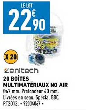 20 boîtes multi matériaux no air zenitech