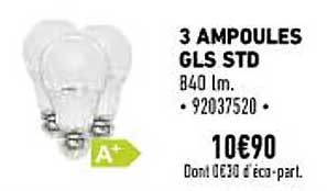 3 ampoules gls std