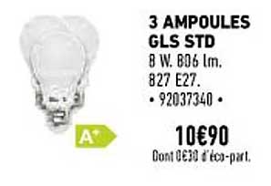 3 ampoules gls std