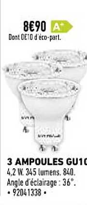 3 ampoules gu10