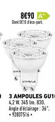 3 ampoules gu10