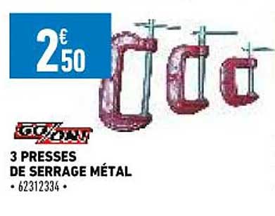 3 presses de serrage métal go-on!