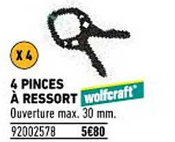 4 pinces à ressort wolfcraft