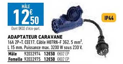 adaptateur caravane