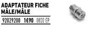 adaptateur fiche mâle-mâle