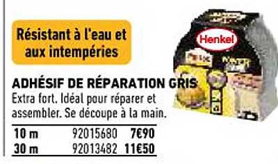 adhésif de réparation gris henkel