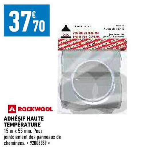 adhésif haute température rockwool