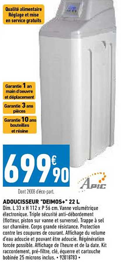 Adoucisseur "deimos+" 22l