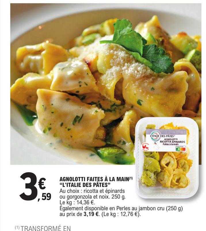 agnolotti faites à la main "l'italie des pâtes"