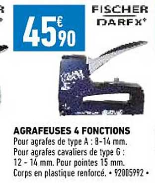 agrafeuses 4 fonctions fischer darex