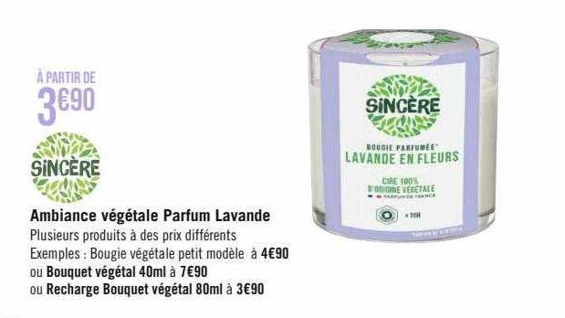 ambiance végétale parfum lavande sincère