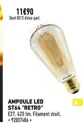ampoule led st64 "rétro"