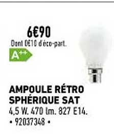 ampoule rétro sphérique sat