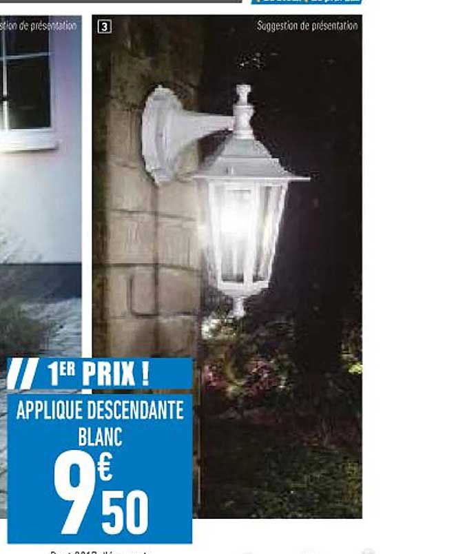 applique descendante blanc